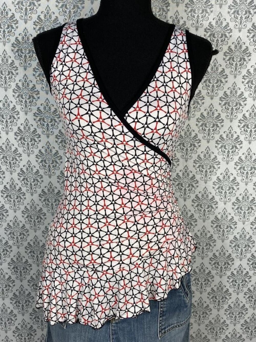 Uno Core Size Medium (M) Women's Multicolor Geometric Star Print Sleeveless Wrap